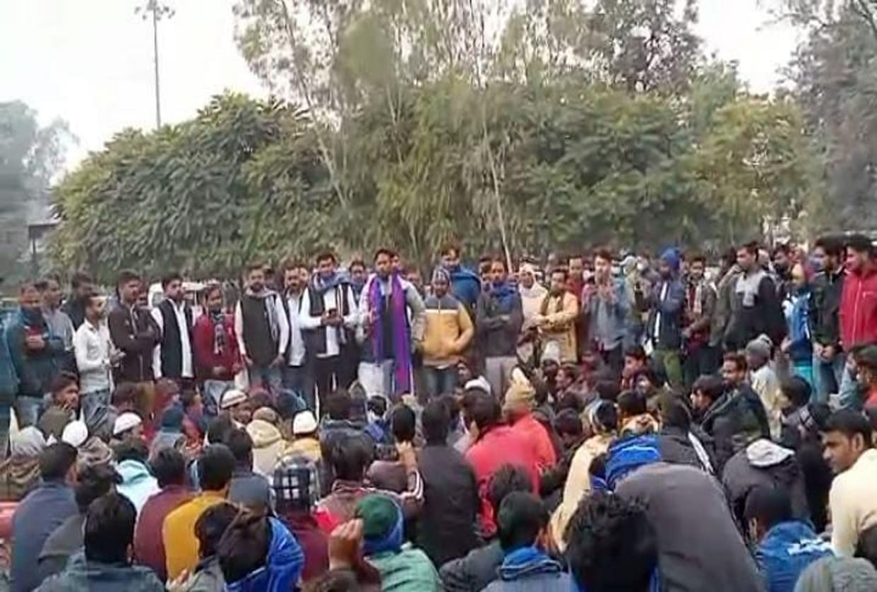 Hate speech in Haridwar Dharm Sansad: protest of Bhim Army in demand of Waseem Rizvi arresting