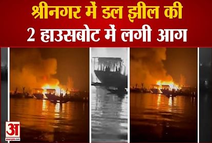Srinagar : Fire broke out in two houseboats in Dal Lake