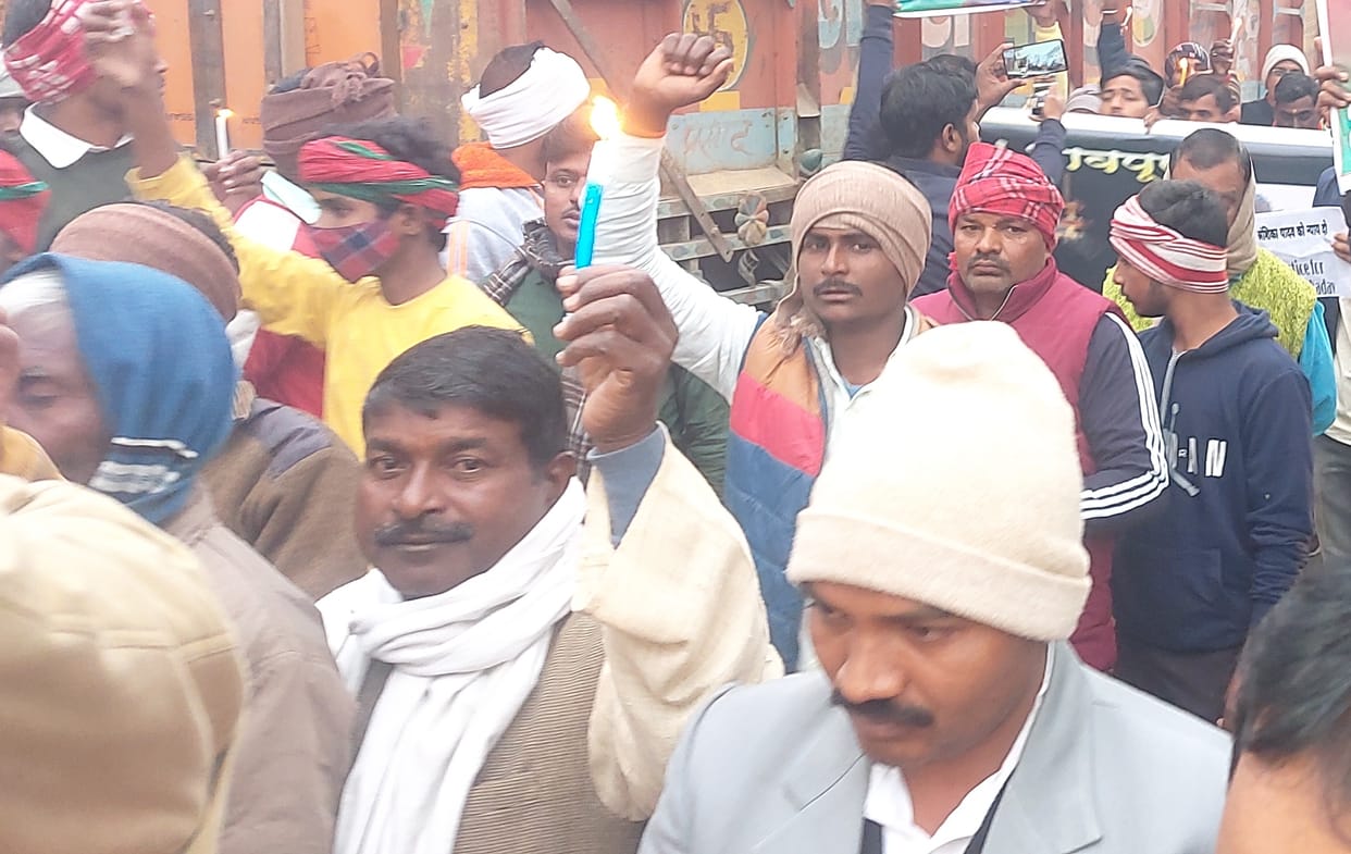 Candle march taken out to get justice for the deceased