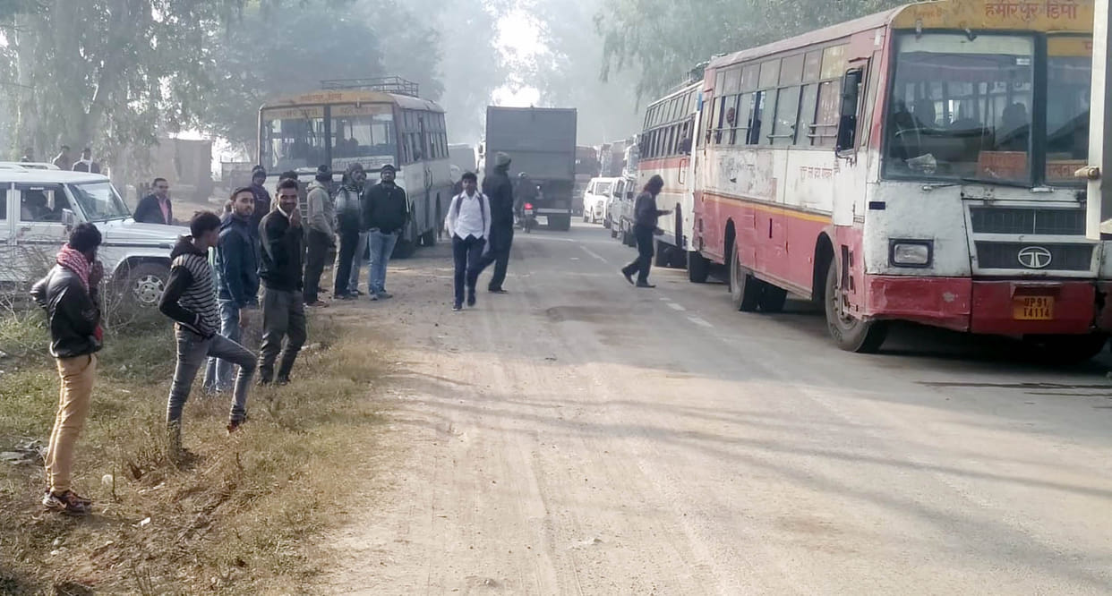 Traffic was blocked for nearly 24 hours due to the jam.