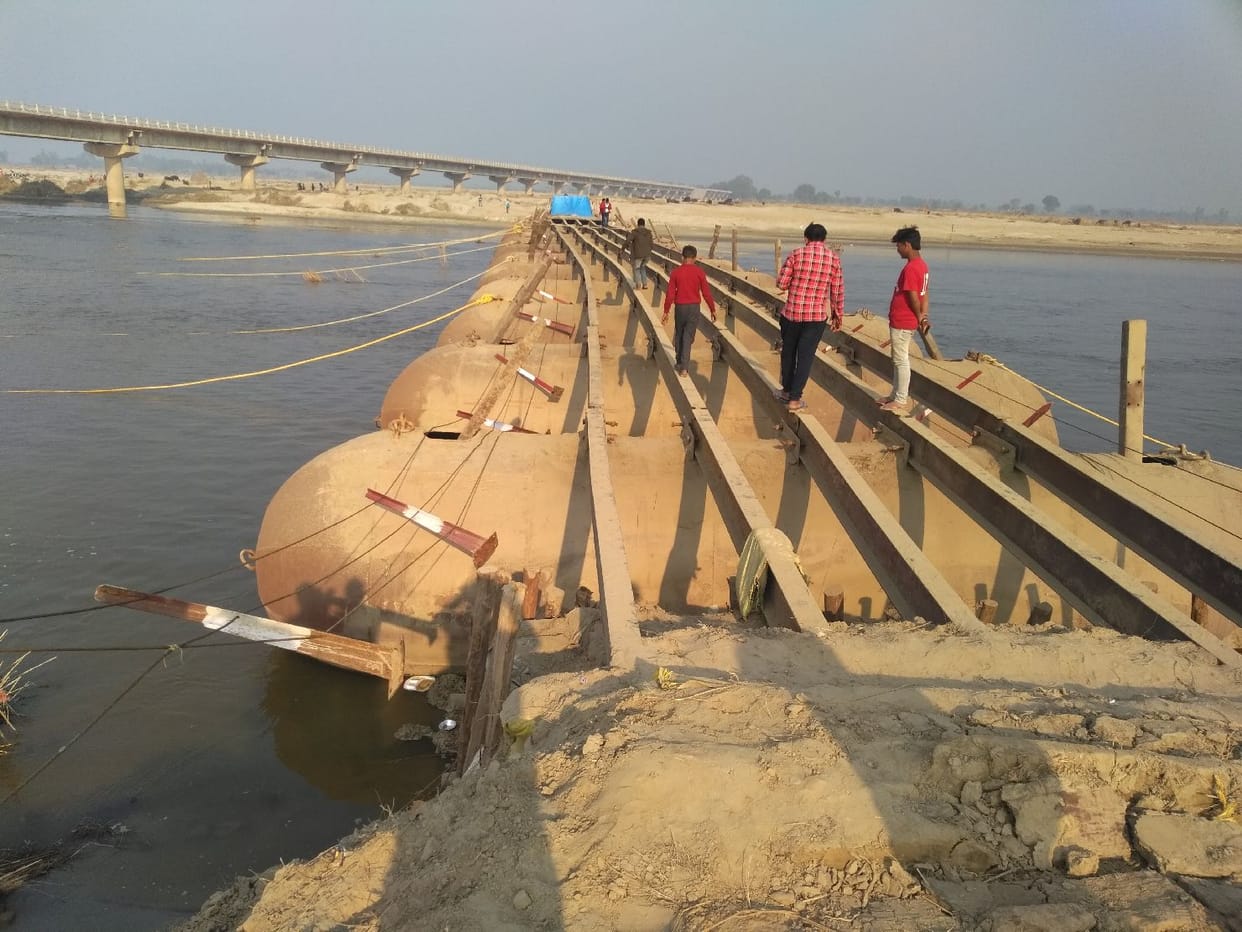 First consignment of 121 sleepers reached Kolaghat for Pantoon bridge