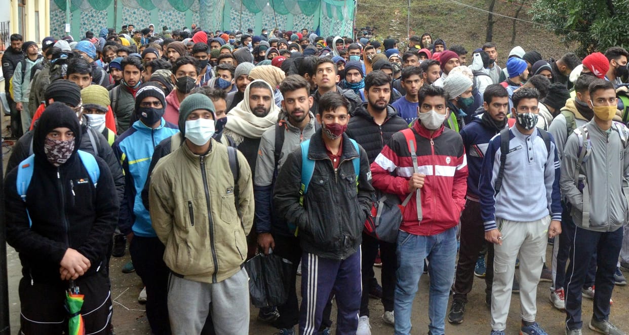 Rain disrupted police recruitment for the second day as well