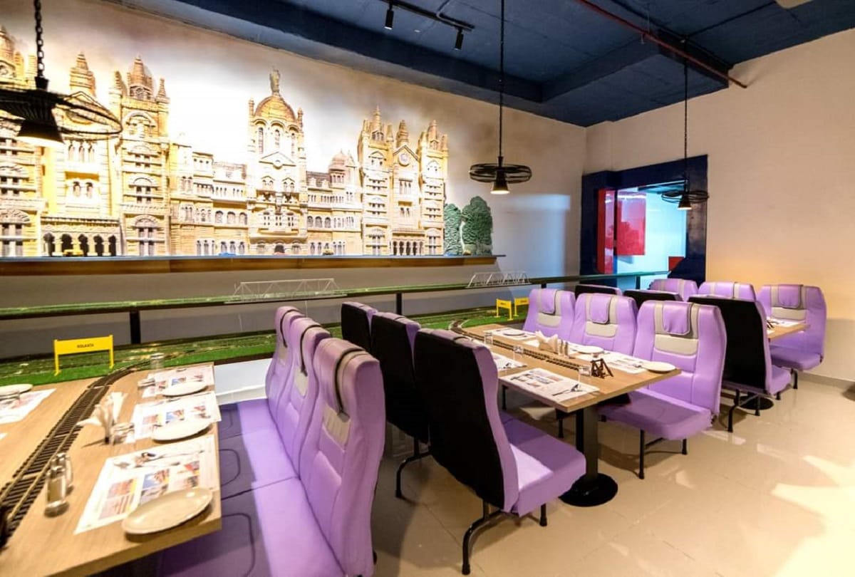 Train-theme based restaurant in Hyderabad Rail serving Food To Customers