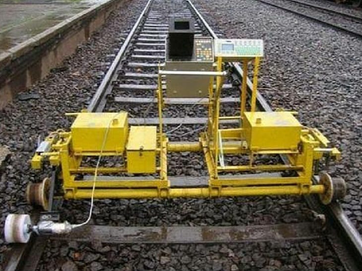 Rail track will be checked with ultrasonic machine