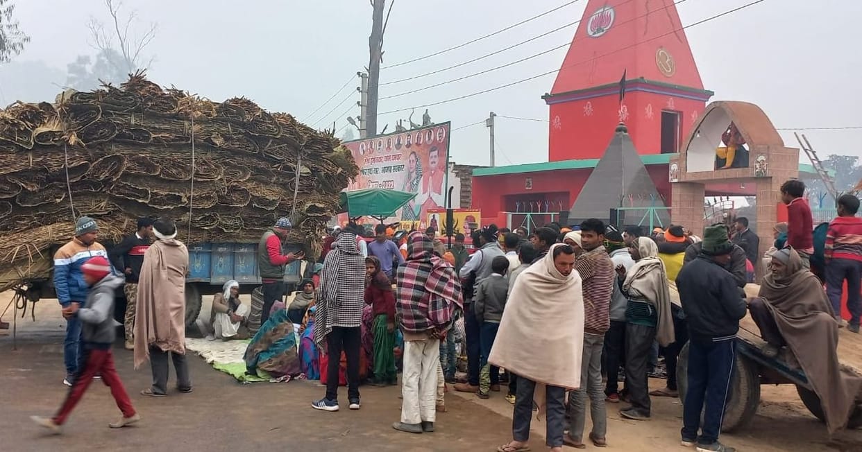 Villagers jammed against Forest Inspector