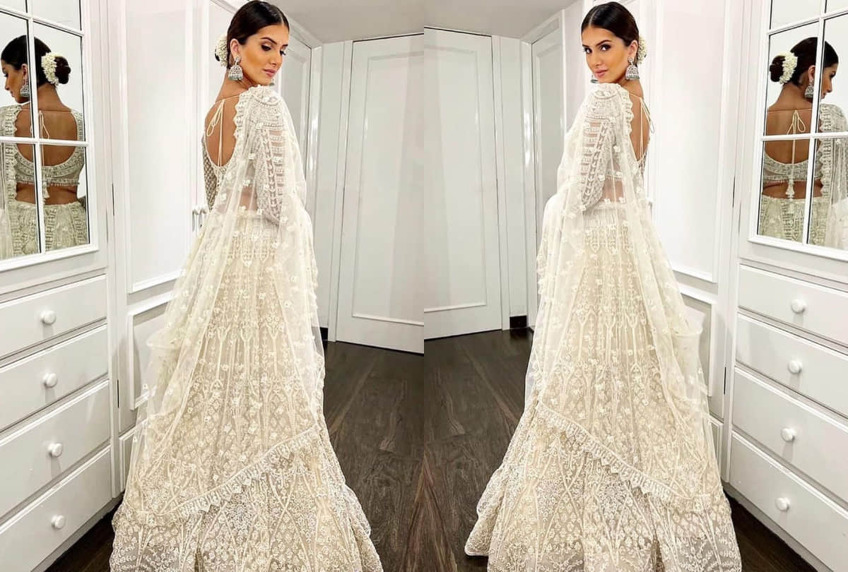tara sutaria show elegance and royalty in silver white lehenga from falguni shane peacock