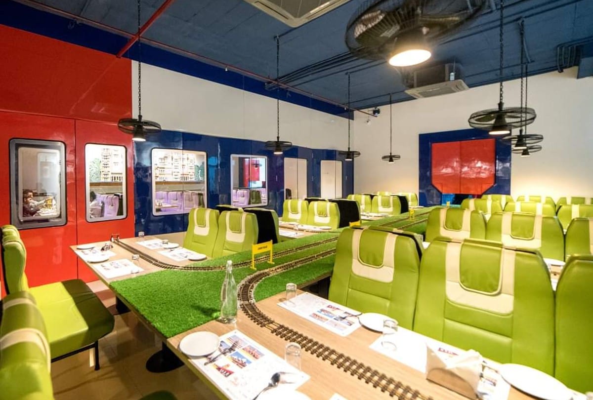 Train-theme based restaurant in Hyderabad Rail serving Food To Customers