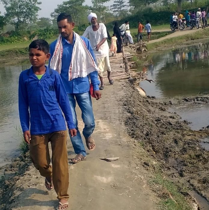 Villagers, tired of pleading, built a bridge of 'spirits'