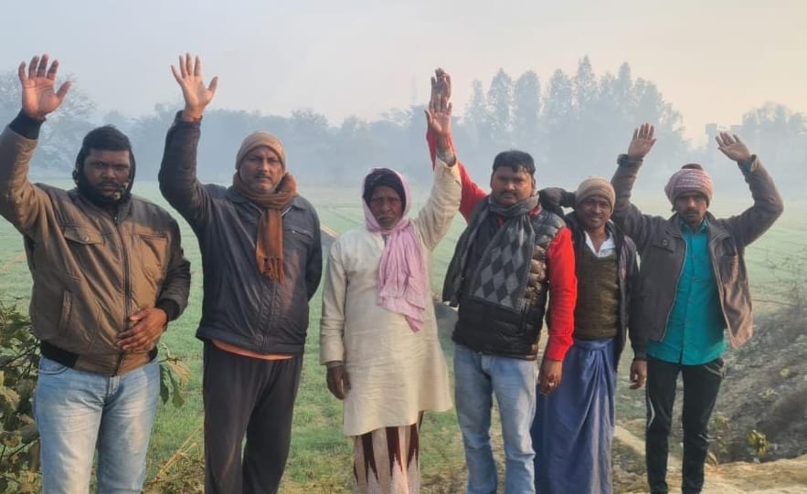 Protest against the demand for road construction