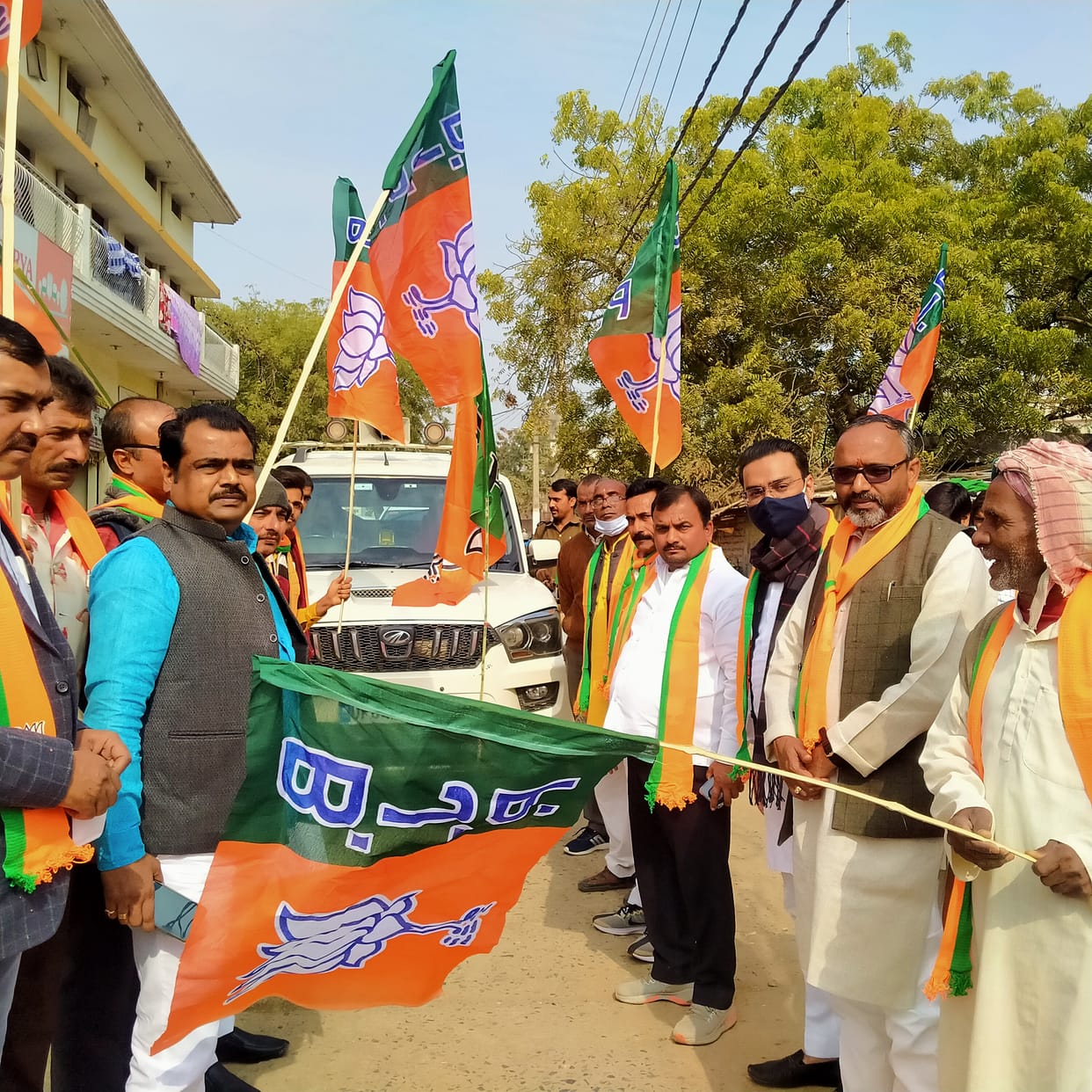 Sadar MLA took out a 50 km long thanksgiving journey