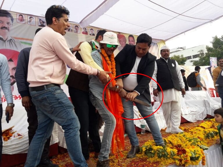 uttarakhand news: man reached former cm harish rawat program stage with knife, see photos