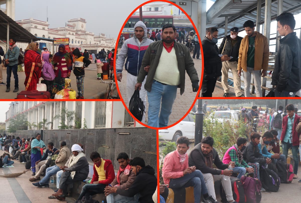 corona protocol Negligence by passengers in Gorakhpur railway station and train