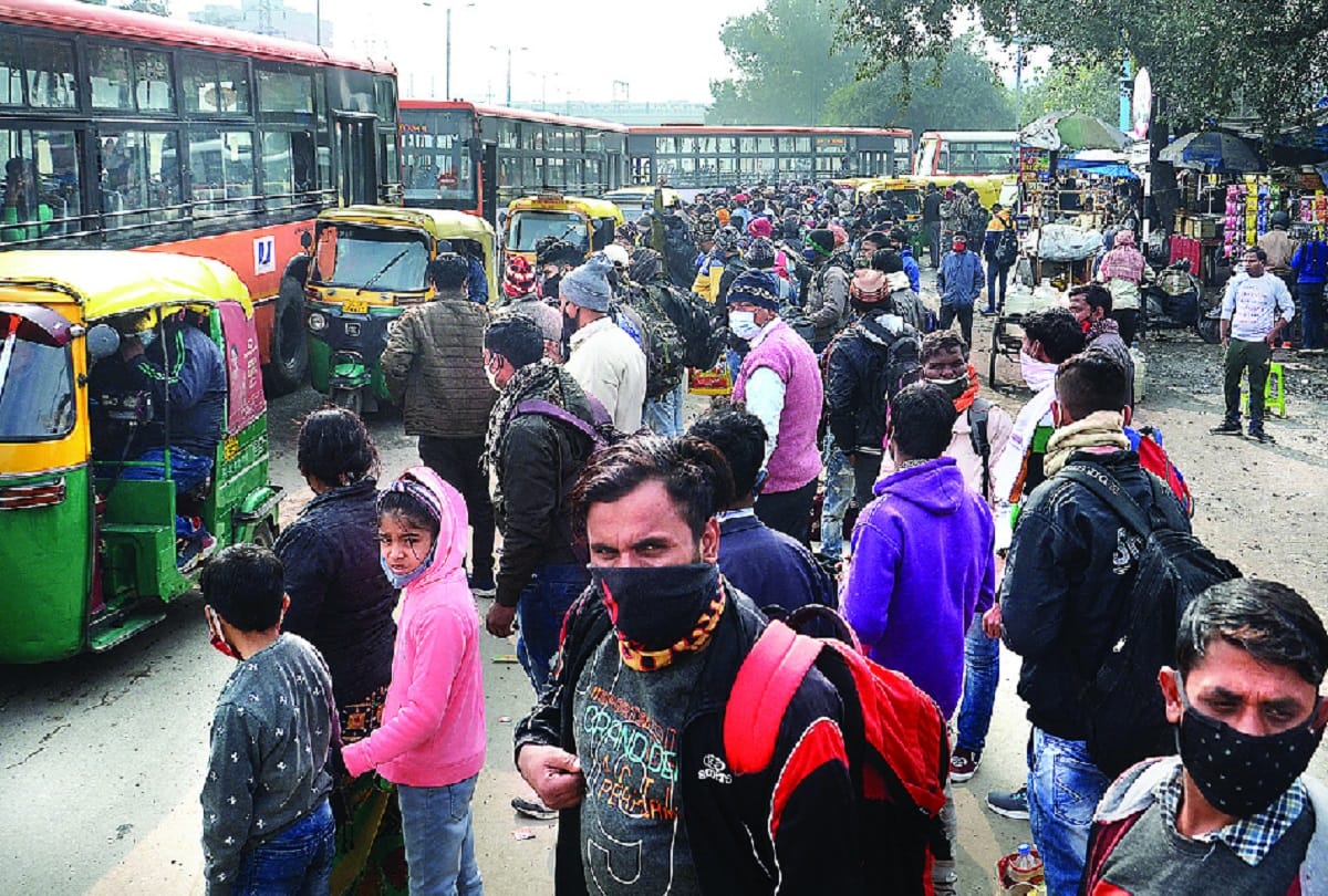 Migrants started returning home from delhi