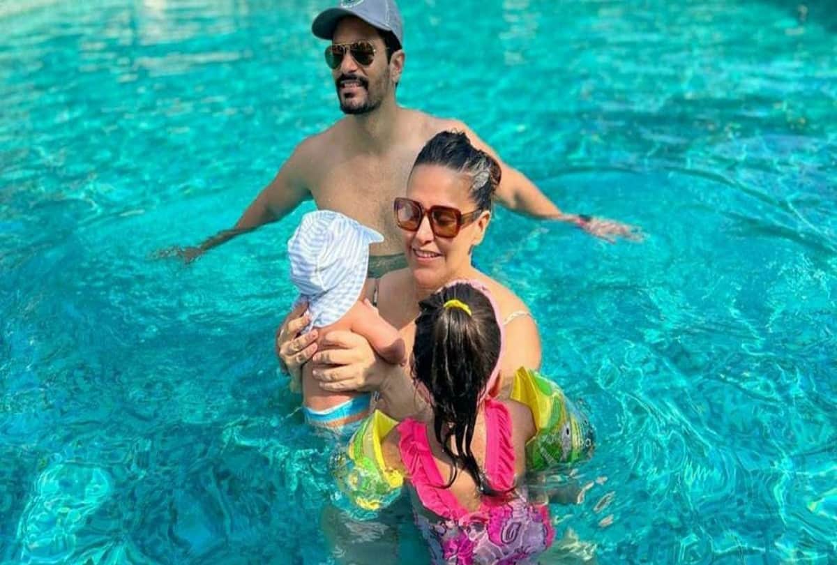 Neha Dhupia  and Angad Bedi reveal baby boy’s name share pics with him
