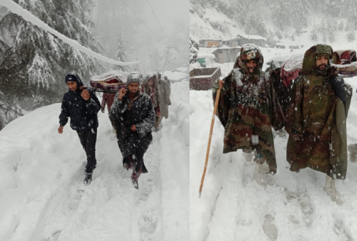 Soldiers posted on the LoC took the hospital to the hospital, walked in 6 km of snowfall