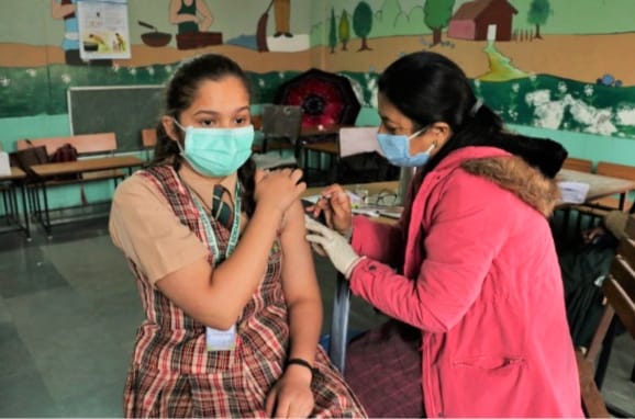 in sirmaur district 1648 children  vaccinated by covaccine on saturday