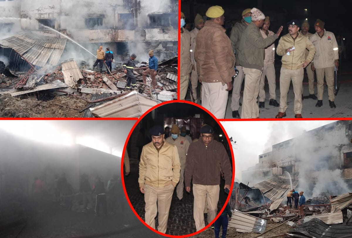 Gorakhpur fire news Police saved lives of laborers by overcoming massive fire broke out at Crazy Bread Factory