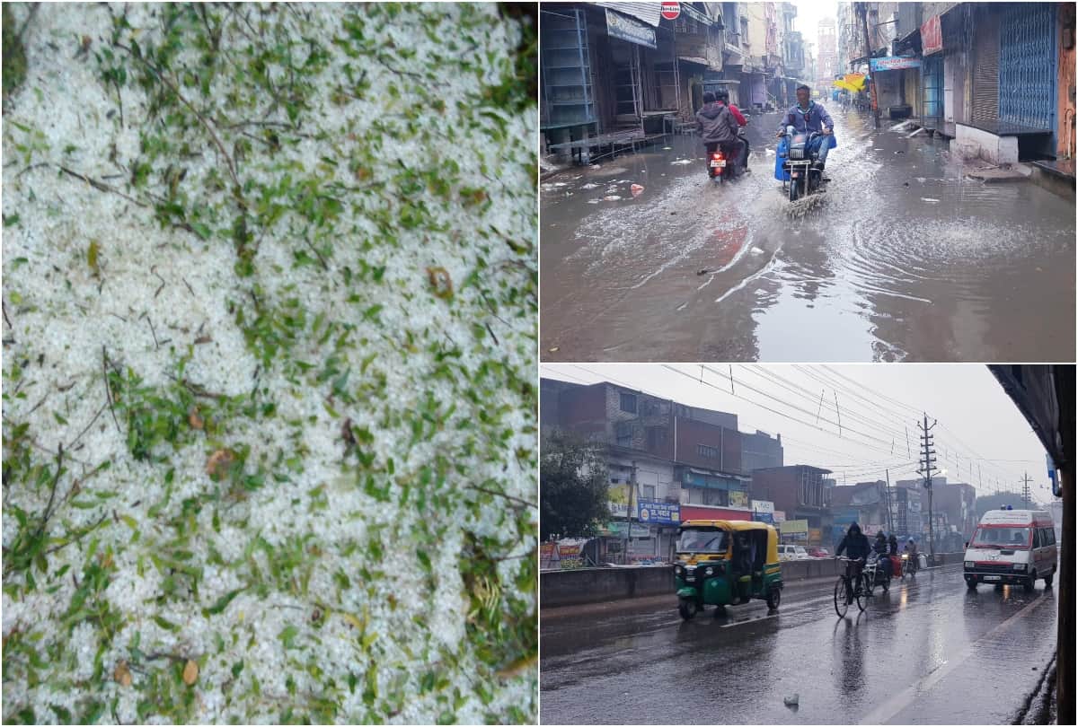 weather update farmer dies due to lightning and damage to crops due to rain and hail in mathura