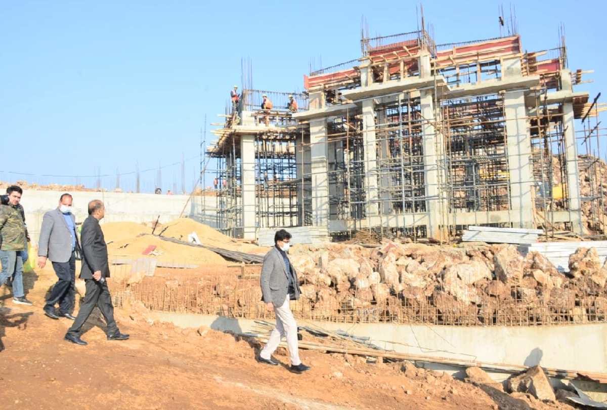 Mandi will be visible in the bhavya Divya Shiv Dham, a glimpse of the Kathkuni style, construction is going on in nine hectares, see photos