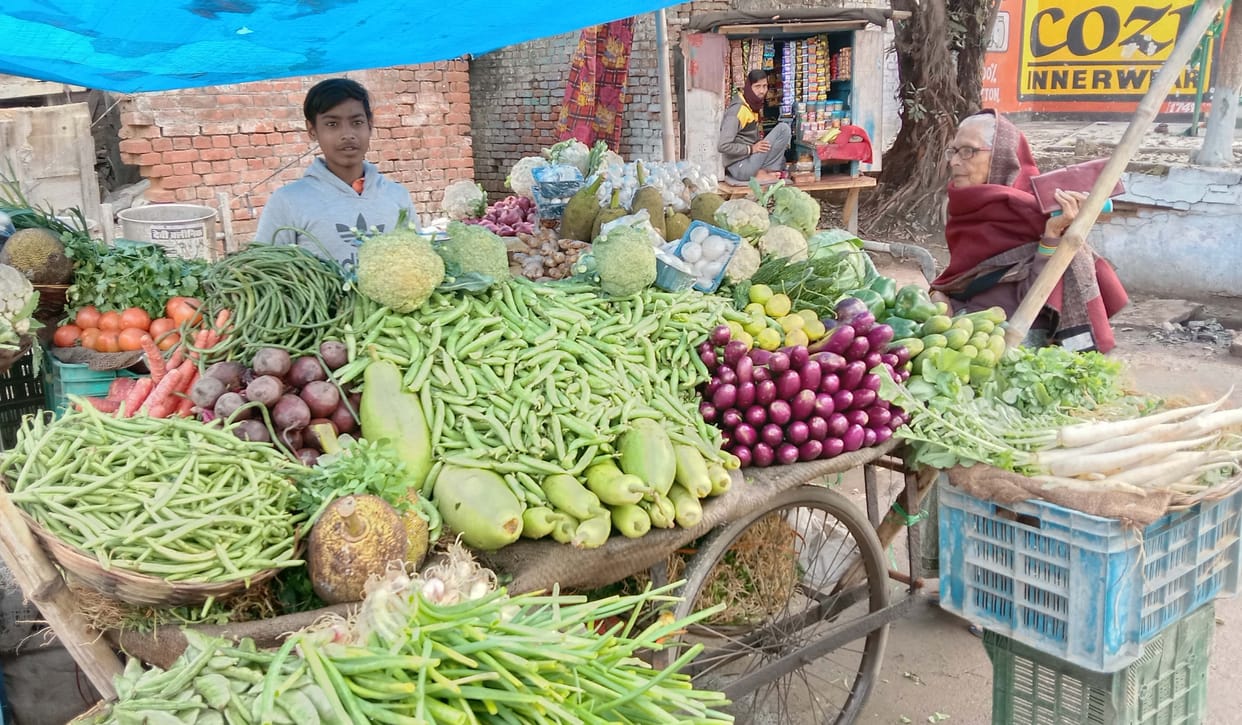 Vegetables became expensive in the market due to rain