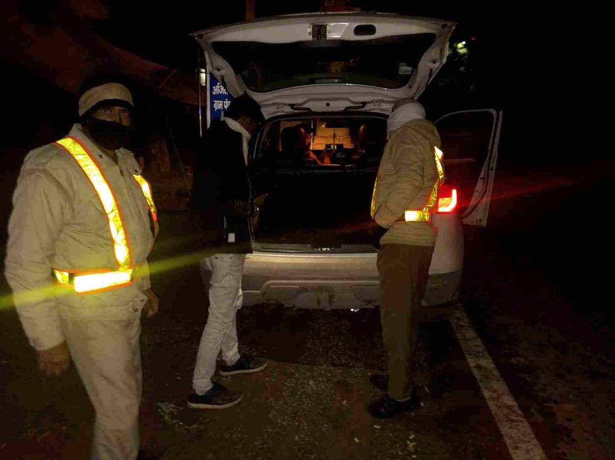 During the night patrol, the police deducted challans of 75 vehicles, confiscated three