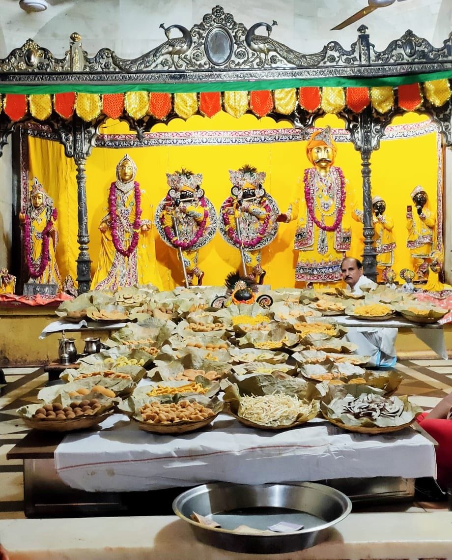 Mathura: Celebrated Birthday of Nandbaba, offering Chhappan Bhog