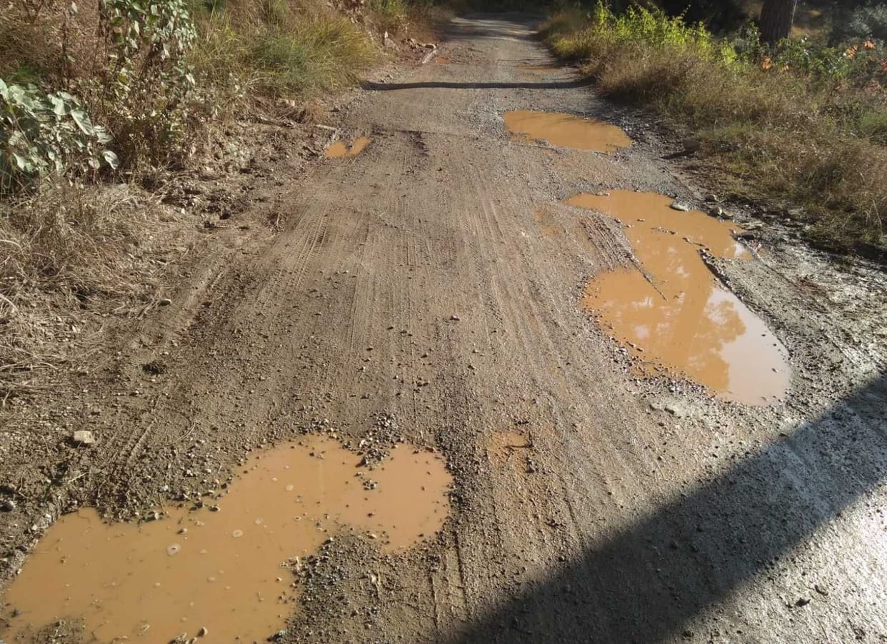 Rain Creates Mess In Road