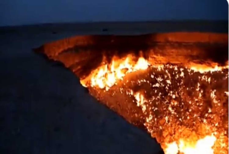 Turkmenistan President Ordered To Gateway To Hell Gas Crater To Be