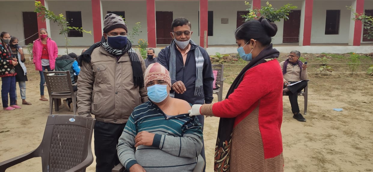 Front line workers secured by taking precautionary doses