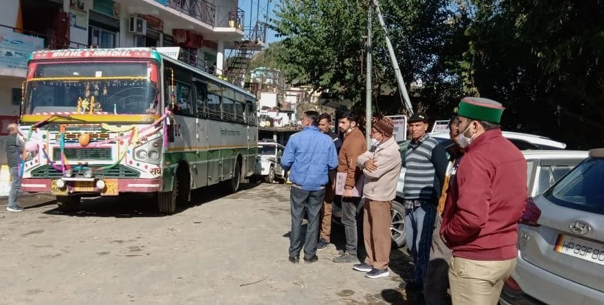 The residents of Grodu-Surangadi jumped in joy after the bus arrived in the village.