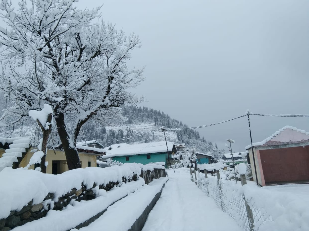 uttarakhand weather update today: snowfall in mussoorie and other hilly areas