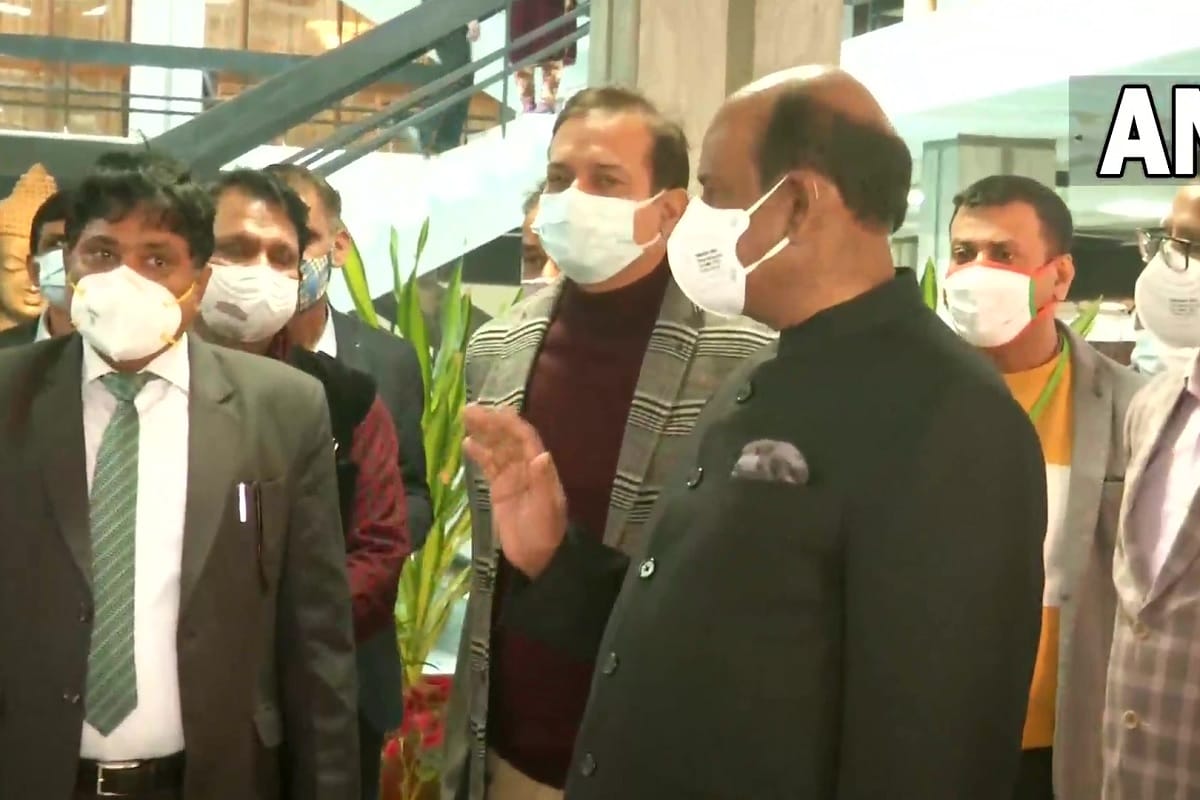 Lok Sabha Speaker Om Birla inspects sanitization work and preparedness in Parliament amid surge in Covid cases
