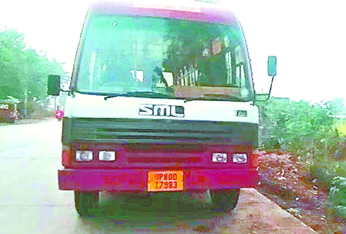 full of passengers roadways bus caught fire due to short circuit in agra