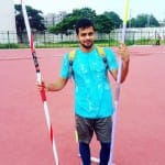 पानीपत। भाला के साथ विक्रांत मलिक।