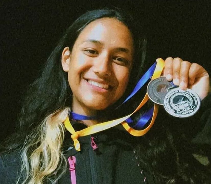 Naina won two medals.