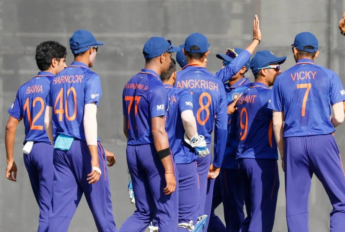 Under 19 World Cup Yash Dhull Harnoor Singh Shines as India Beats Australia in 2nd Warm-up Match