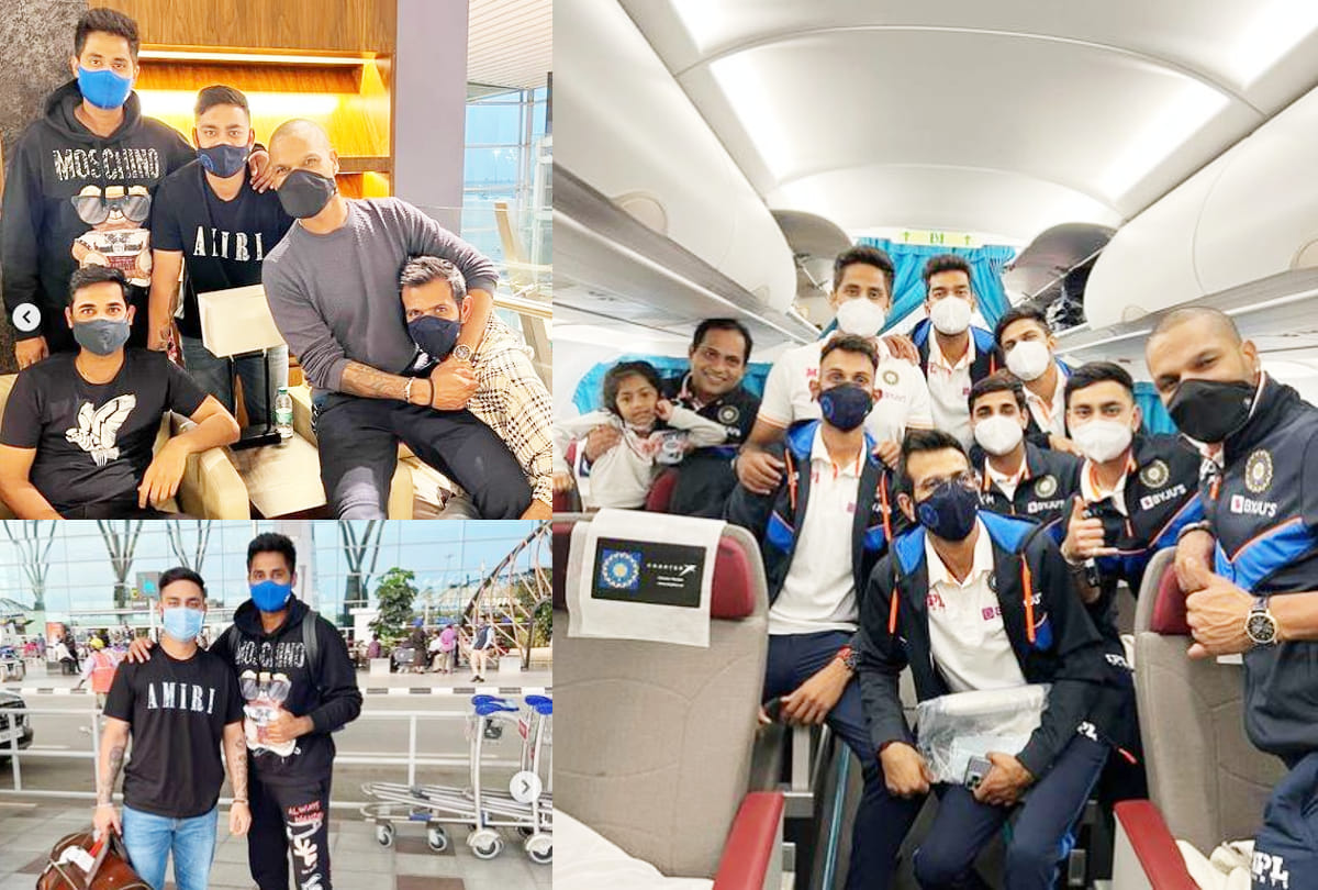 IND vs SA Photos: Indian team leave for South Africa, Dhawan was seen having fun with Chahal; Team India Photos shared by Suryakumar Yadav