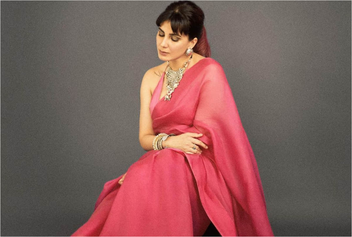 kirti kulhari in pink organza saree impress with elegance