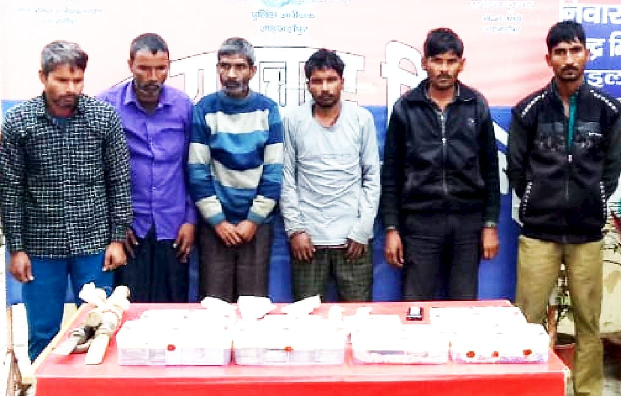 Six miscreants of the gang who ran away after stealing in Bihar arrested