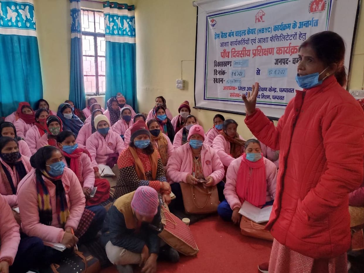 ASHAs are learning how to take care of children