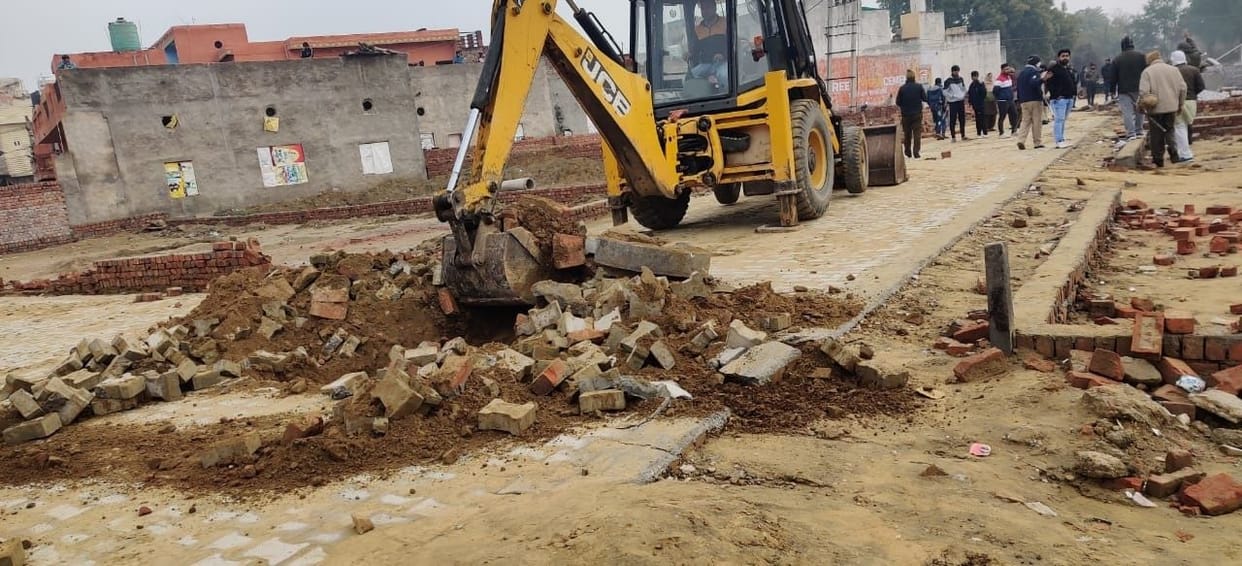 Broke the illegal colony and construction works