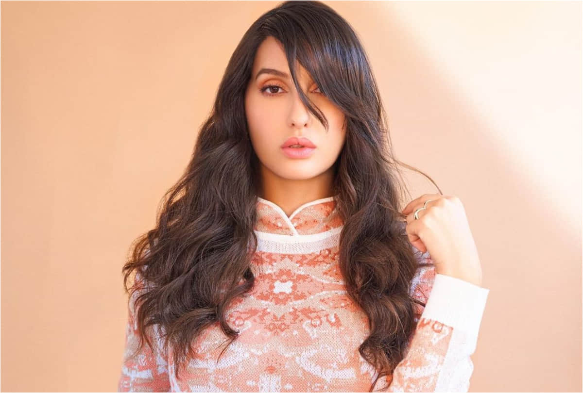 nora fatehi steal the limelight in powder blue kurta after covid recovery