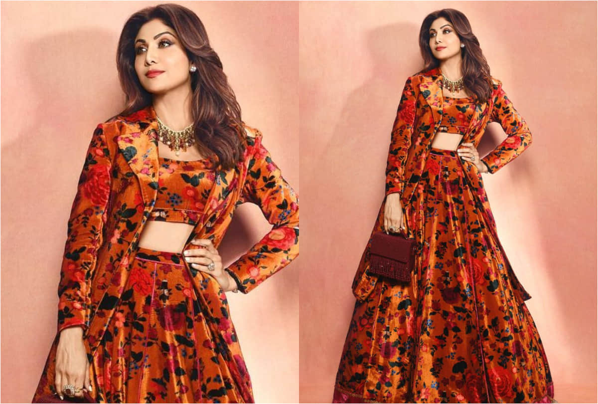 pair your lehenga with blazer or crop sweater like bollywood actresses in winter wedding