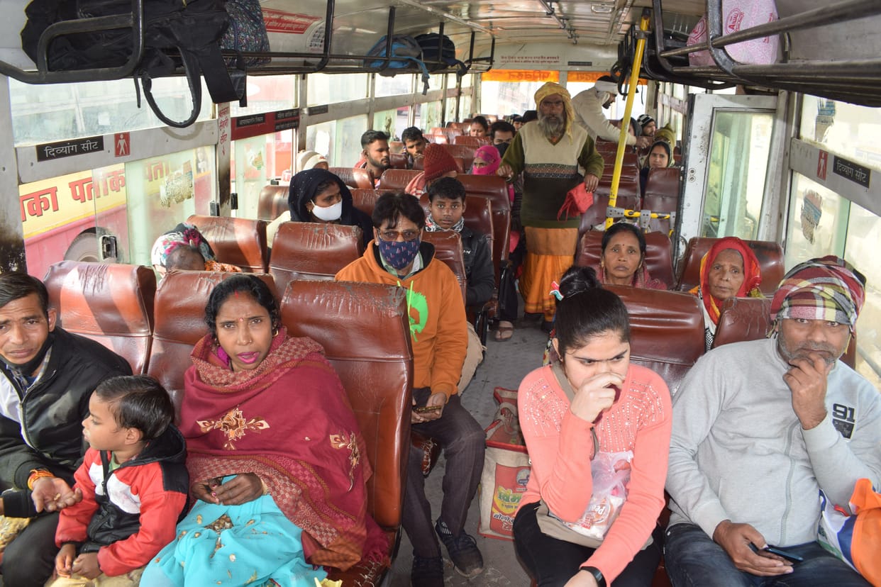 covid guide lines violated in roadways buses