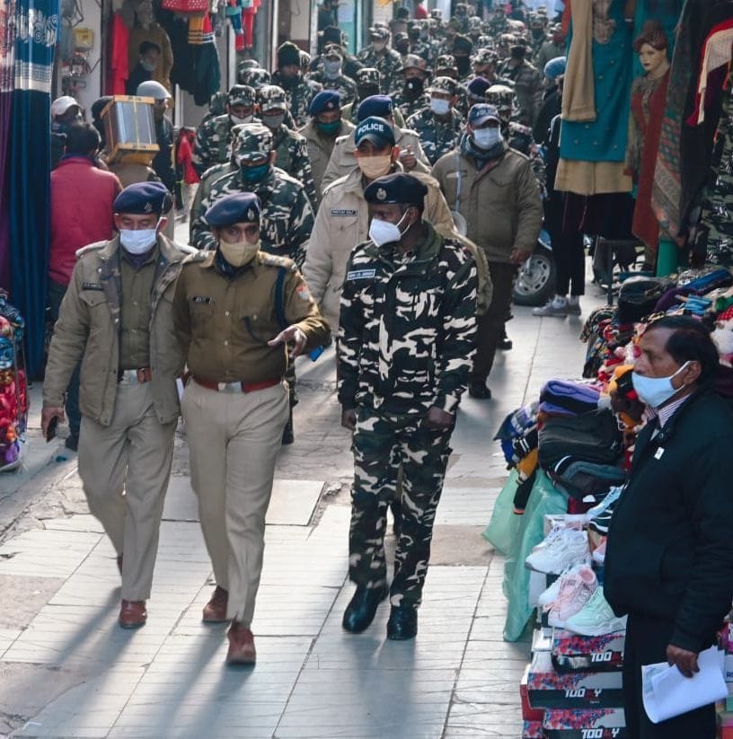 Flag March In Almora
