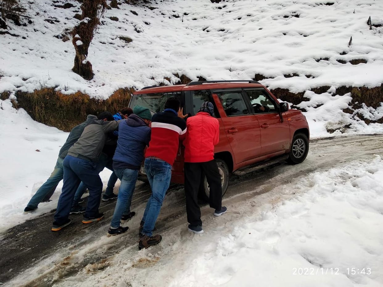 Snowfall in Kapkot