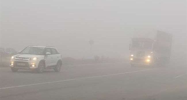Shadow dense fog, increasing cold due to falling mercury