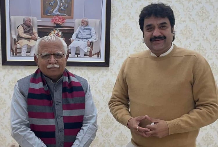 Congress MLA Kuldeep Bishnoi met CM Manohar Lal