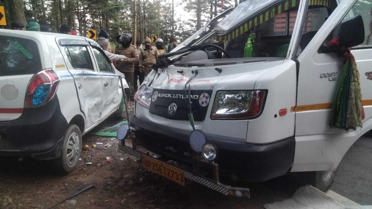 Three injured including retired EE in car-pickup collision