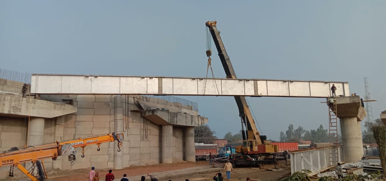 Work on overbridge under construction started at Hulasanagara crossing